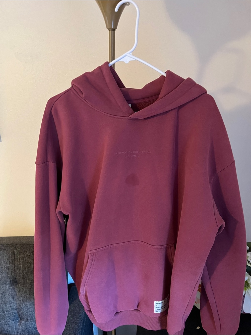 Women's Hooded Pullover Sweatshirt - Dusty Plum